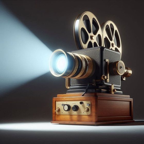 Vintage film projector