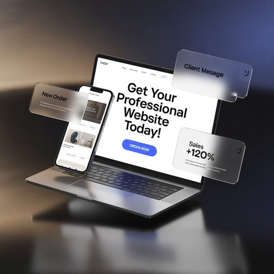 Website shown on laptop and phone